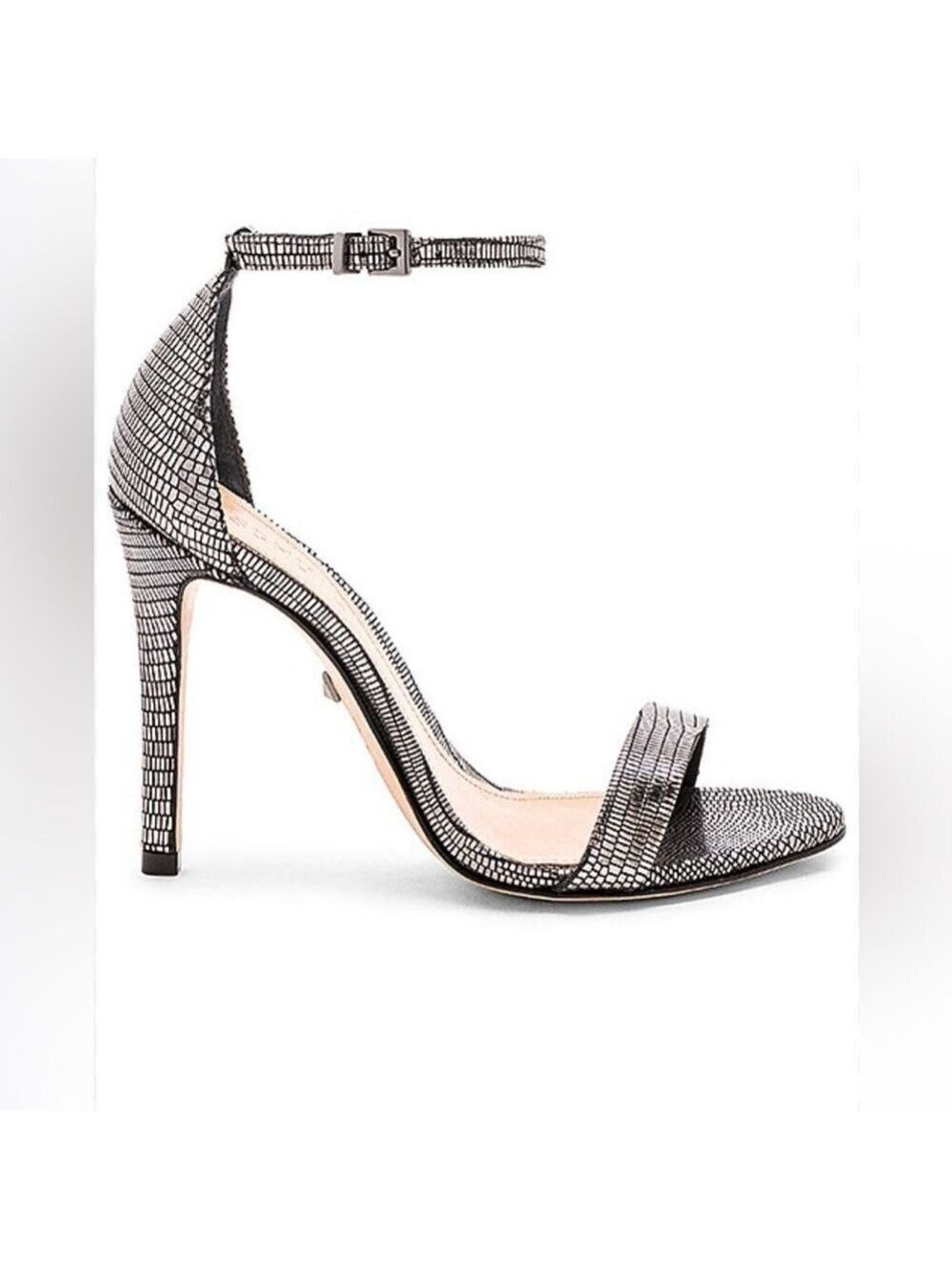 Schultz Metal Lezard Candy Lee Ankle Strap Stiletto Heel Sandals - Size 8.5